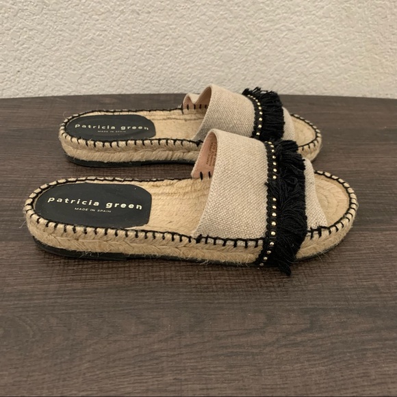 Patricia Green espadrille fringe slides size 6 - Picture 2 of 10